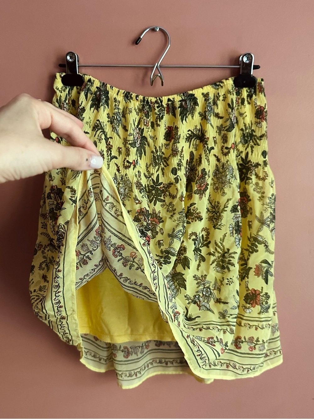 Max Studio Yellow Floral Mini Skirt - Picture 6 of 6